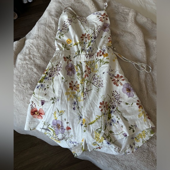 Linen Shirt Jumper with ajustable back corsage style - Picture 1 of 3